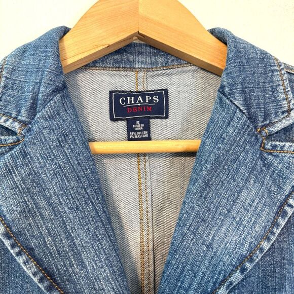 Vintage Chaps Denim Button Down Jacket Size Small - Picture 3 of 7